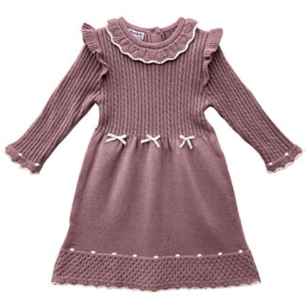Blueberi Boulevard Purple Mauve Knit Sweater Dress Sz 3T